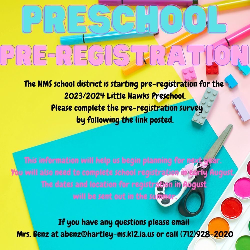 Preschool pre-registration information